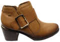 Macey Womens Comfortable Brazilian Leather Ankle Boots