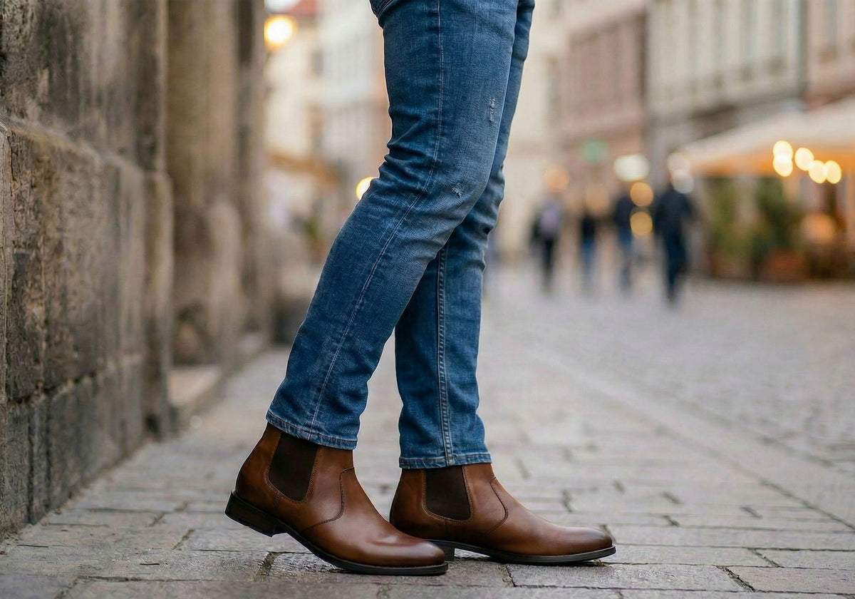 New Sevan Mens Comfortable Leather Chelsea Boots