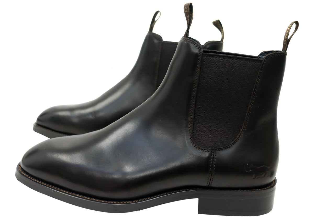 Rancher Mens Comfortable Leather EEE Wide Fit Chelsea Boots