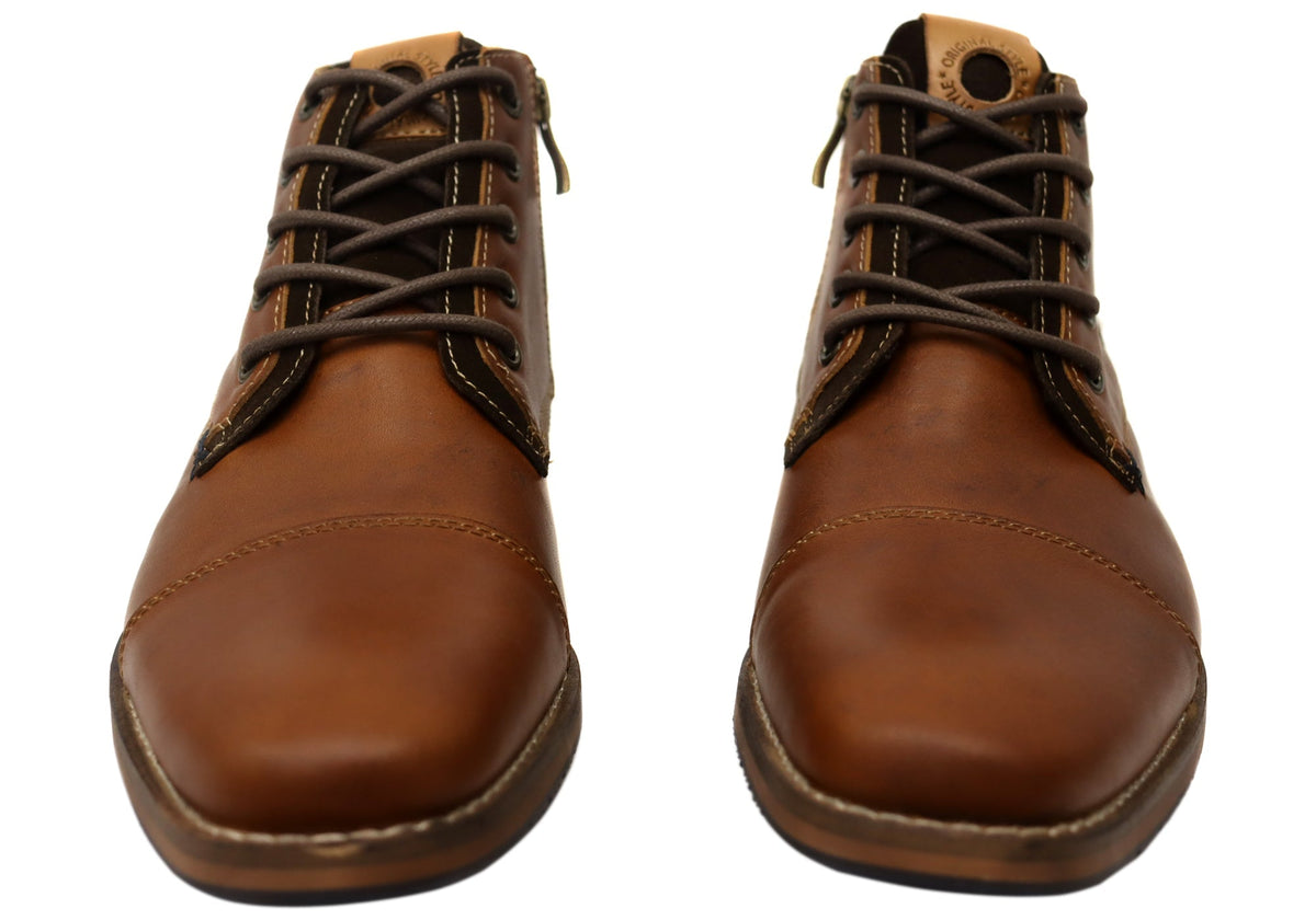 Chambers Mens Comfortable Leather Dress Boots