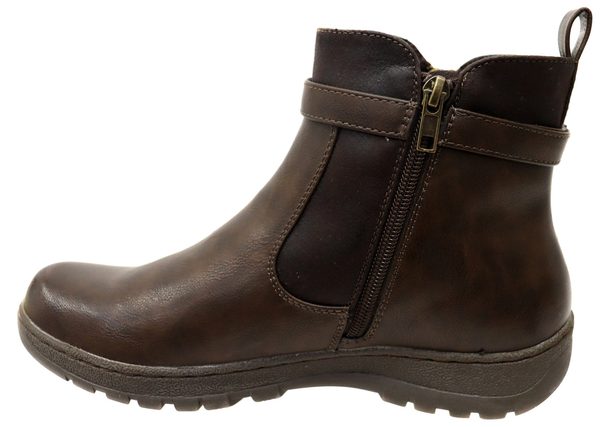 Grey Womens Comfortable Ankle Boots
