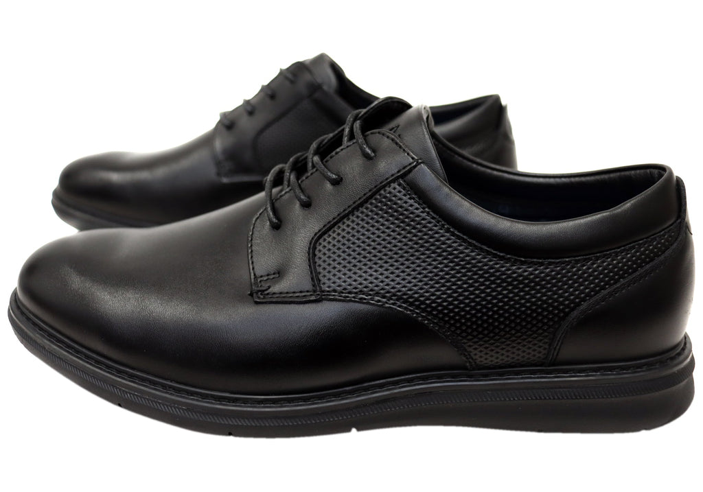 Mens EE Extra Wide Chase Work Plain Shoes