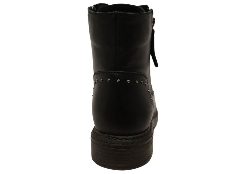 Esther Womens Comfortable Leather European Ankle Boots