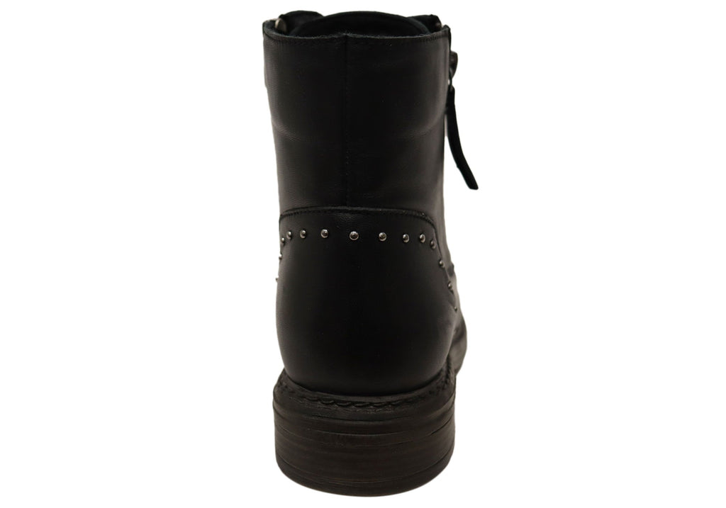Esther Womens Comfortable Leather European Ankle Boots