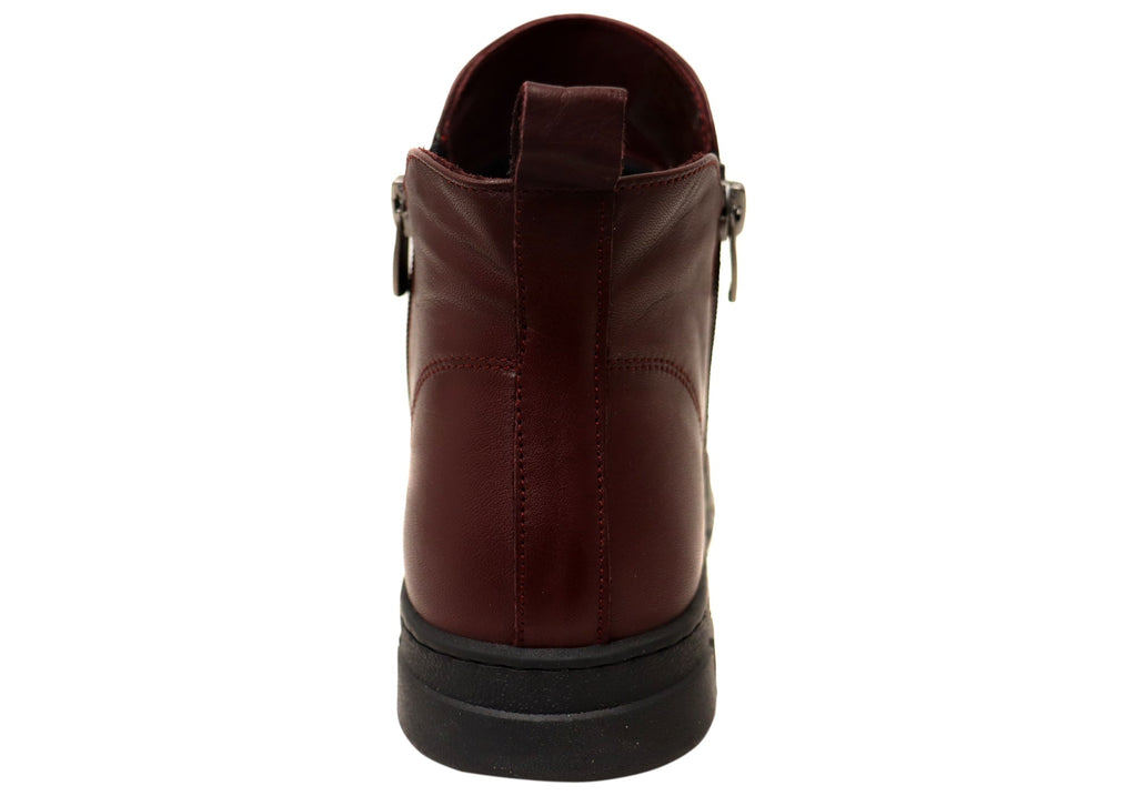 Compass Womens Comfortable Leather European Ankle Boots