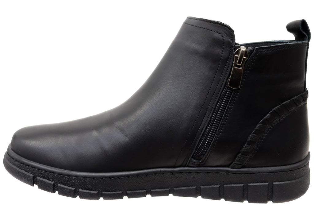Vale Womens Comfortable Leather European Ankle Boots
