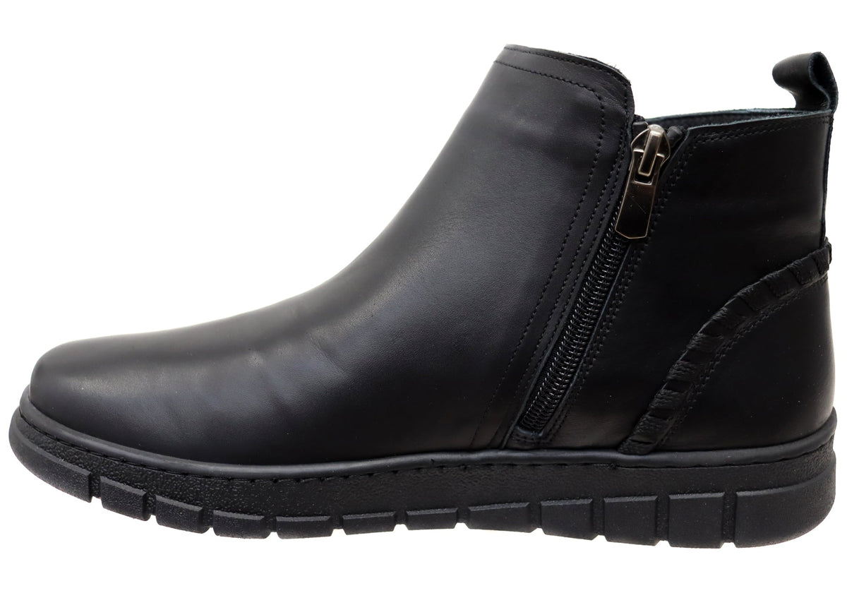 Vale Womens Comfortable Leather European Ankle Boots