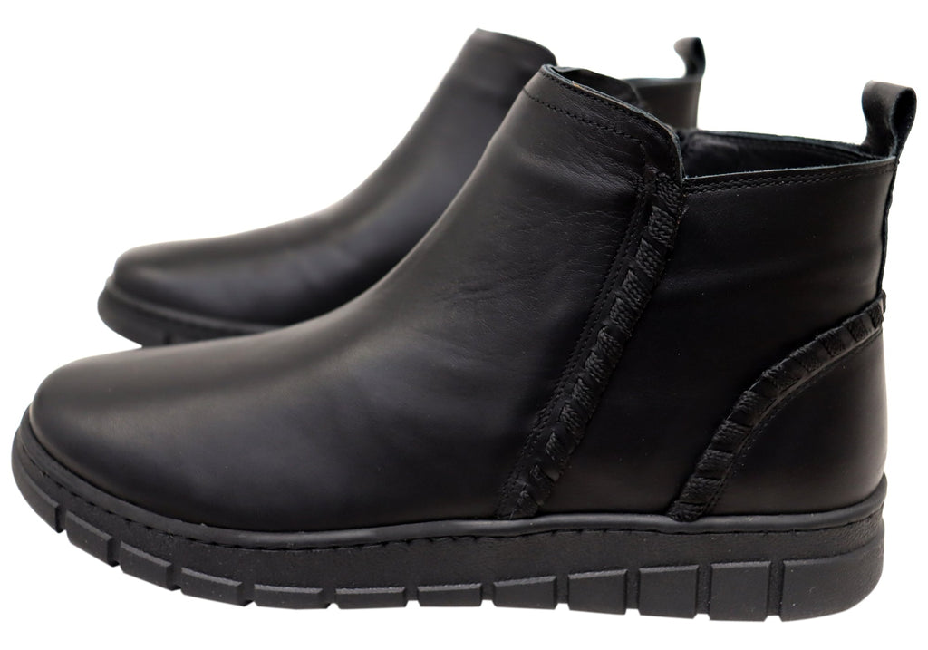 Vale Womens Comfortable Leather European Ankle Boots