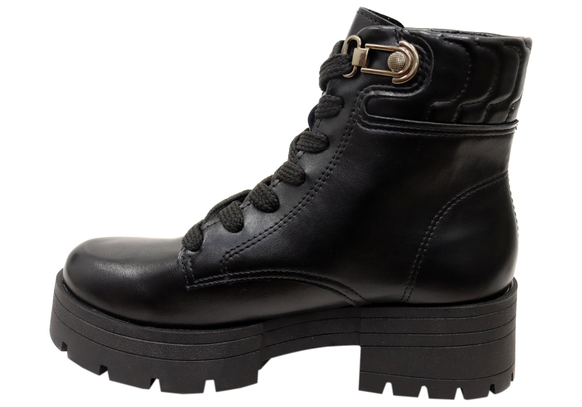 Pisa Womens Comfort Brazilian Platform Lace Up Ankle Boots