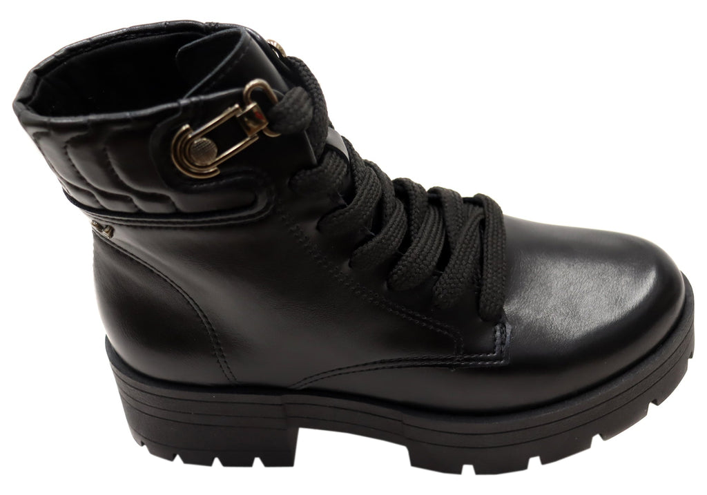 Pisa Womens Comfort Brazilian Platform Lace Up Ankle Boots