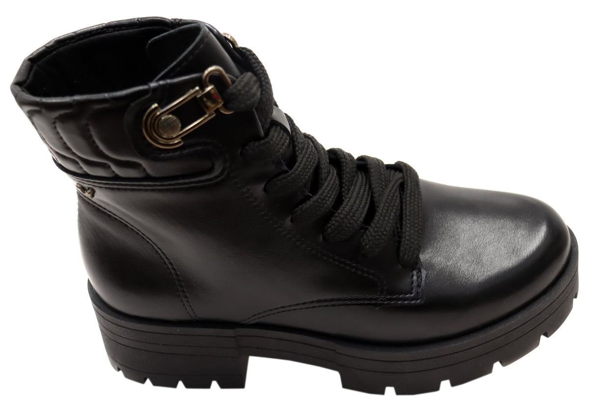 Pisa Womens Comfort Brazilian Platform Lace Up Ankle Boots