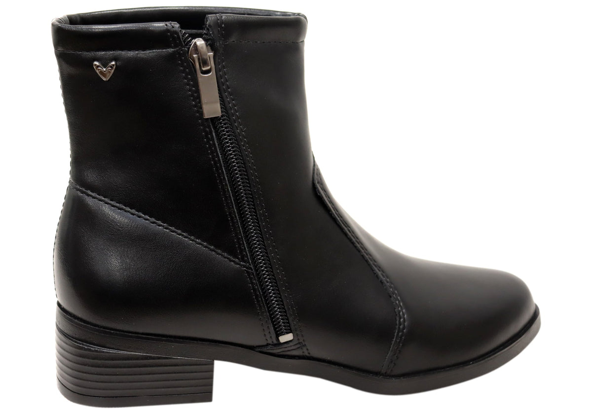 Polly Womens Comfortable Brazilian Low Heel Ankle Boots