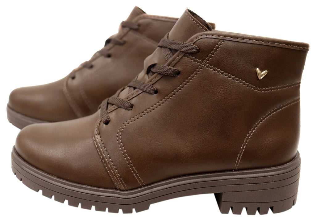 Casey Womens Comfortable Brazilian Lace Up Ankle Boots