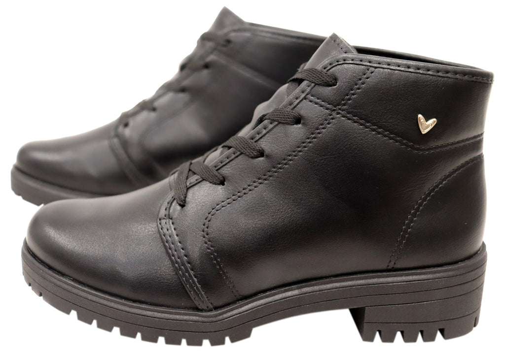Casey Womens Comfortable Brazilian Lace Up Ankle Boots