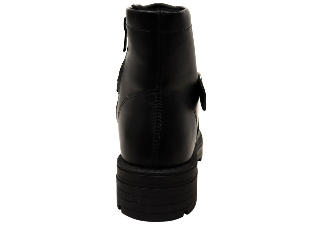 Billie Womens Comfortable Brazilian Low Heel Ankle Boots