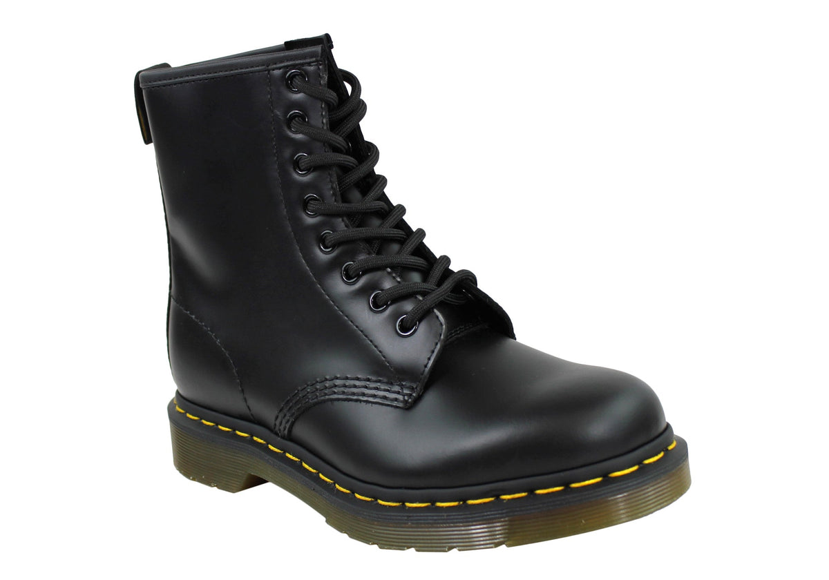 1460 Black Smooth Unisex Leather Lace Up Fashion Boots