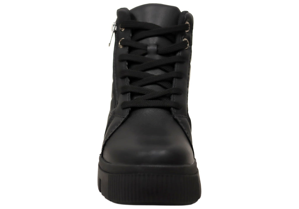 Dilly Womens Comfortable Brazilian Low Heel Lace Up Ankle Boots