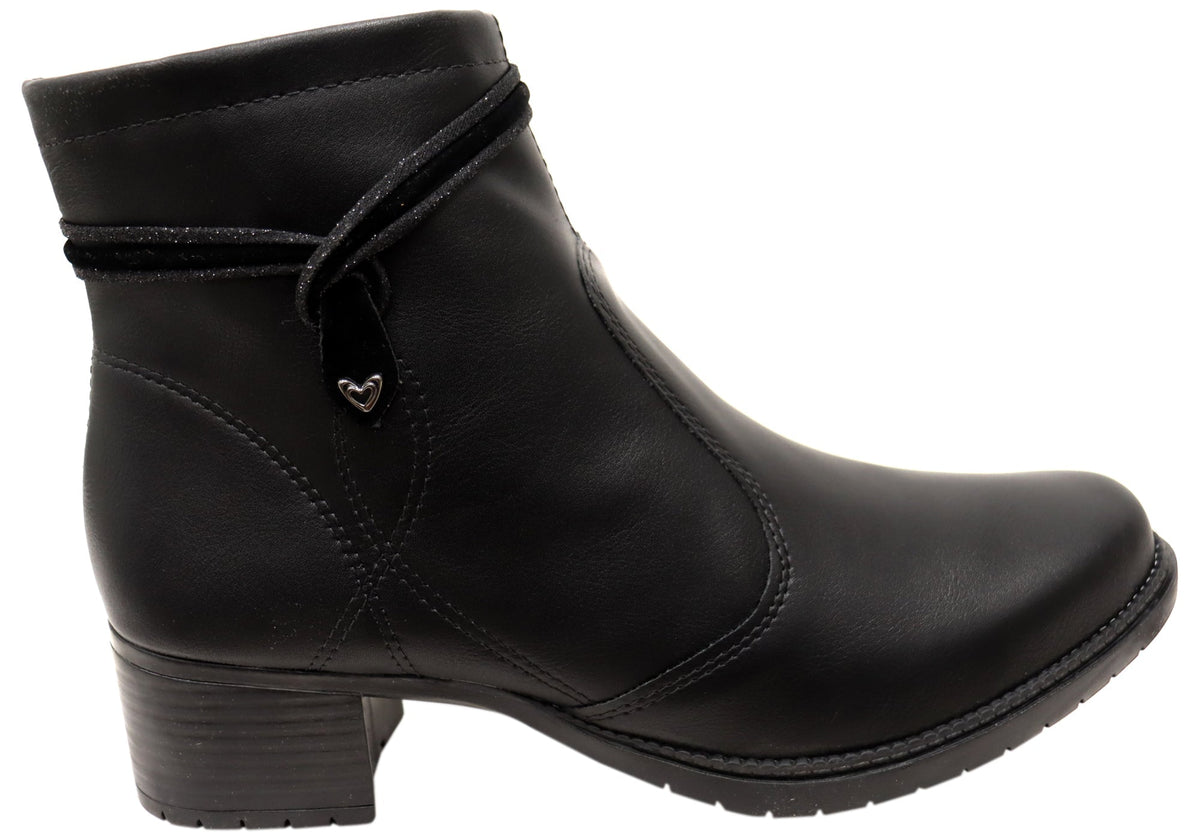Shelby Womens Comfortable Brazilian Low Heel Ankle Boots