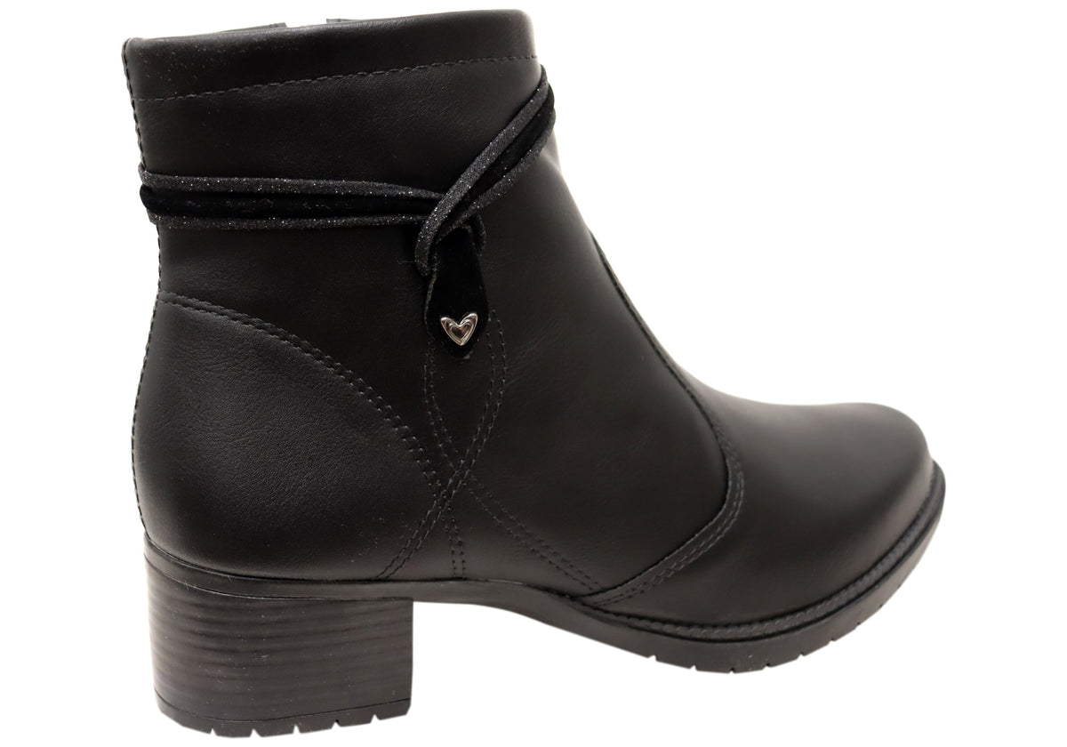 Shelby Womens Comfortable Brazilian Low Heel Ankle Boots