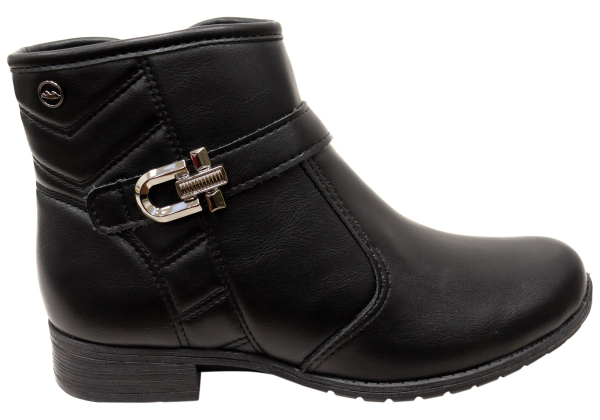 Candice Womens Comfortable Brazilian Low Heel Ankle Boots