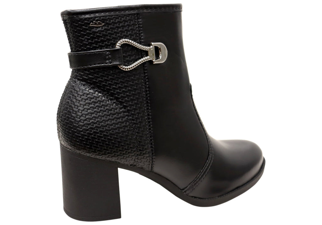 Cynthia Womens Comfortable Brazilian Heeled Ankle Boots