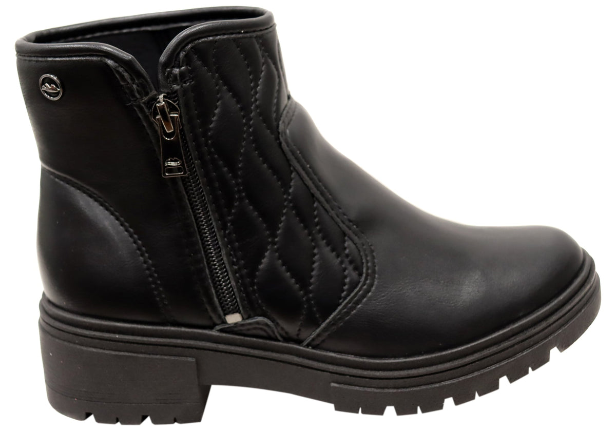 Brax Womens Comfortable Brazilian Low Heel Ankle Boots