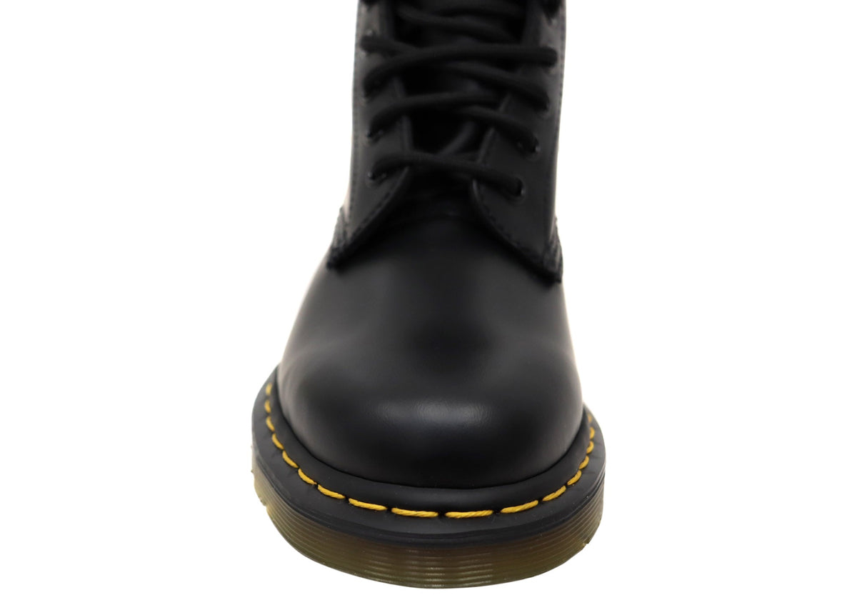 1490 Black Smooth Unisex Leather Lace Up Fashion Boots