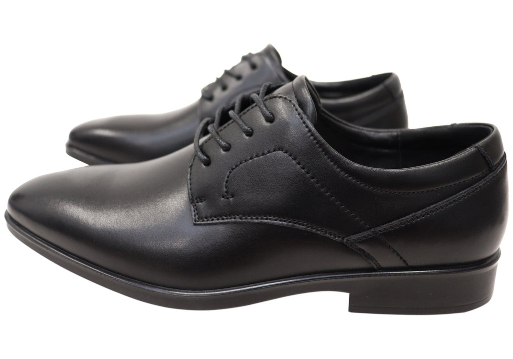 Mens Sebastian Leather Comfortable Lace Up Dress Shoes