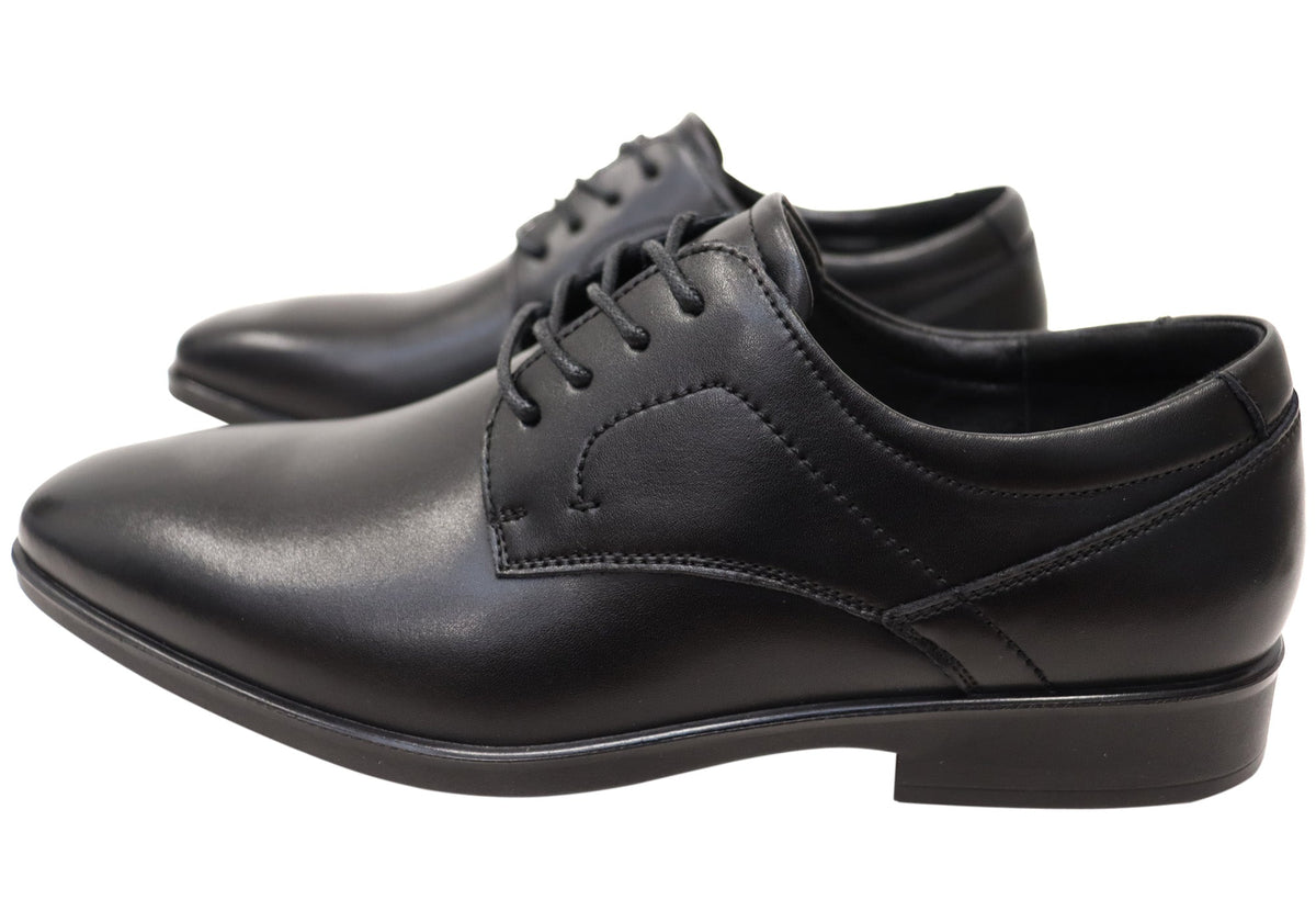 Mens Sebastian Leather Comfortable Lace Up Dress Shoes