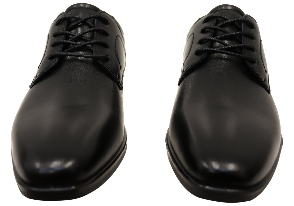 Mens Sebastian Leather Comfortable Lace Up Dress Shoes