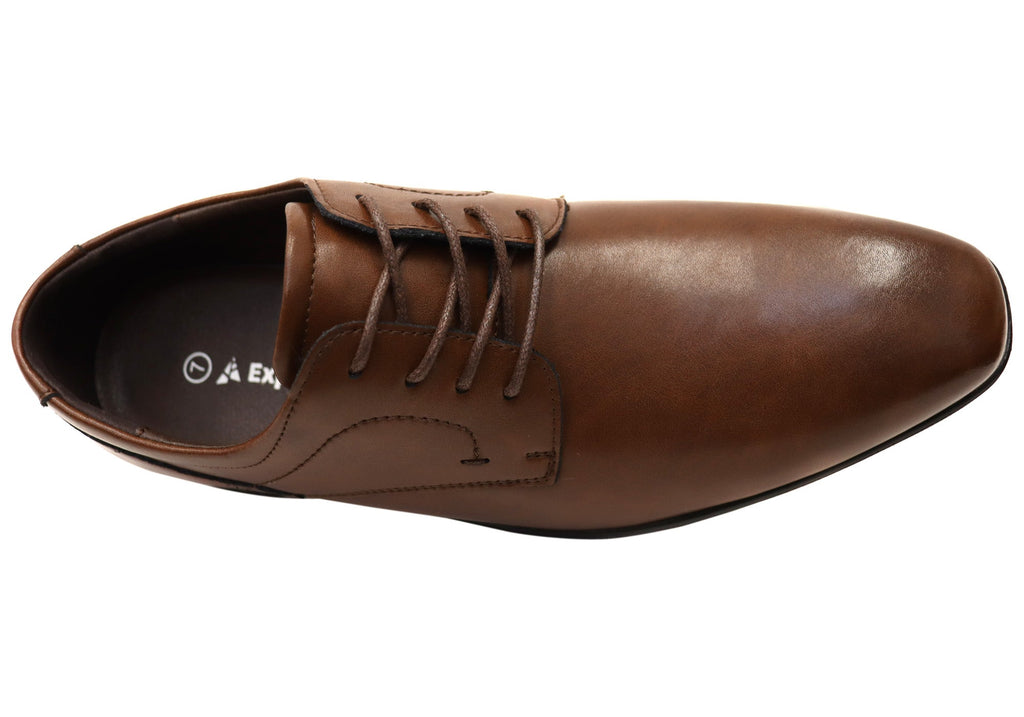 Mens Sebastian Leather Comfortable Lace Up Dress Shoes