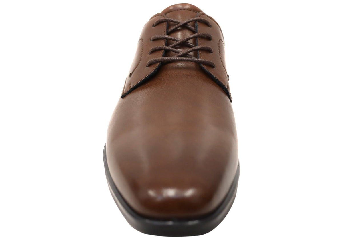 Mens Sebastian Leather Comfortable Lace Up Dress Shoes