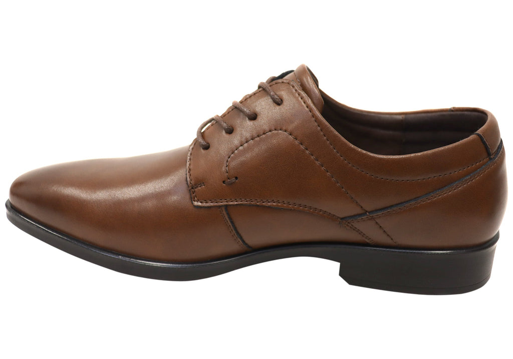 Mens Sebastian Leather Comfortable Lace Up Dress Shoes
