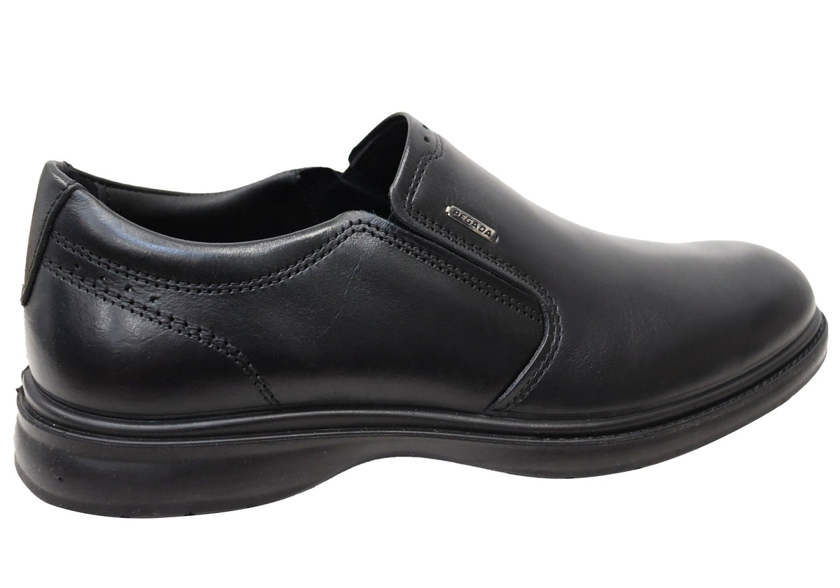 Calix Mens Slip On Comfortable Brazilian Leather Dress Shoes