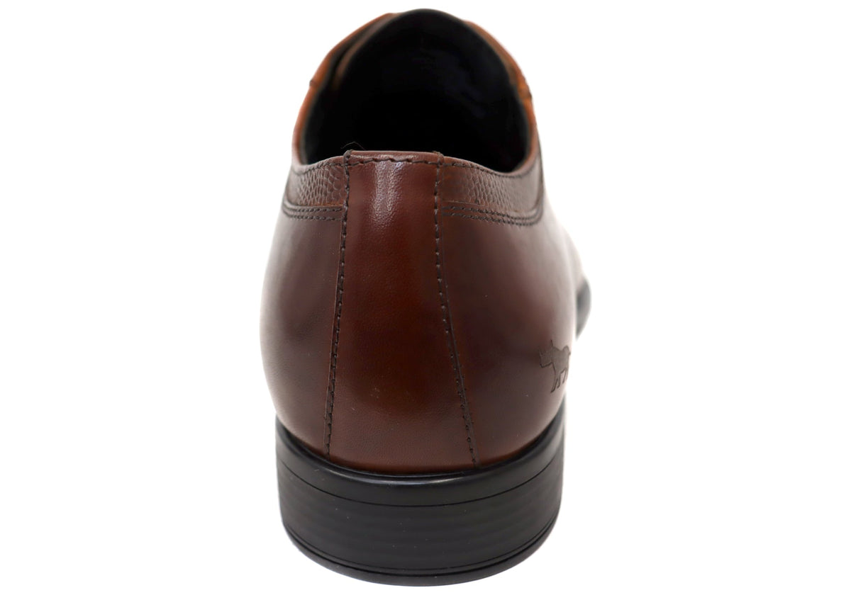 Power Mens Comfortable Leather Lace Up Dress Shoes