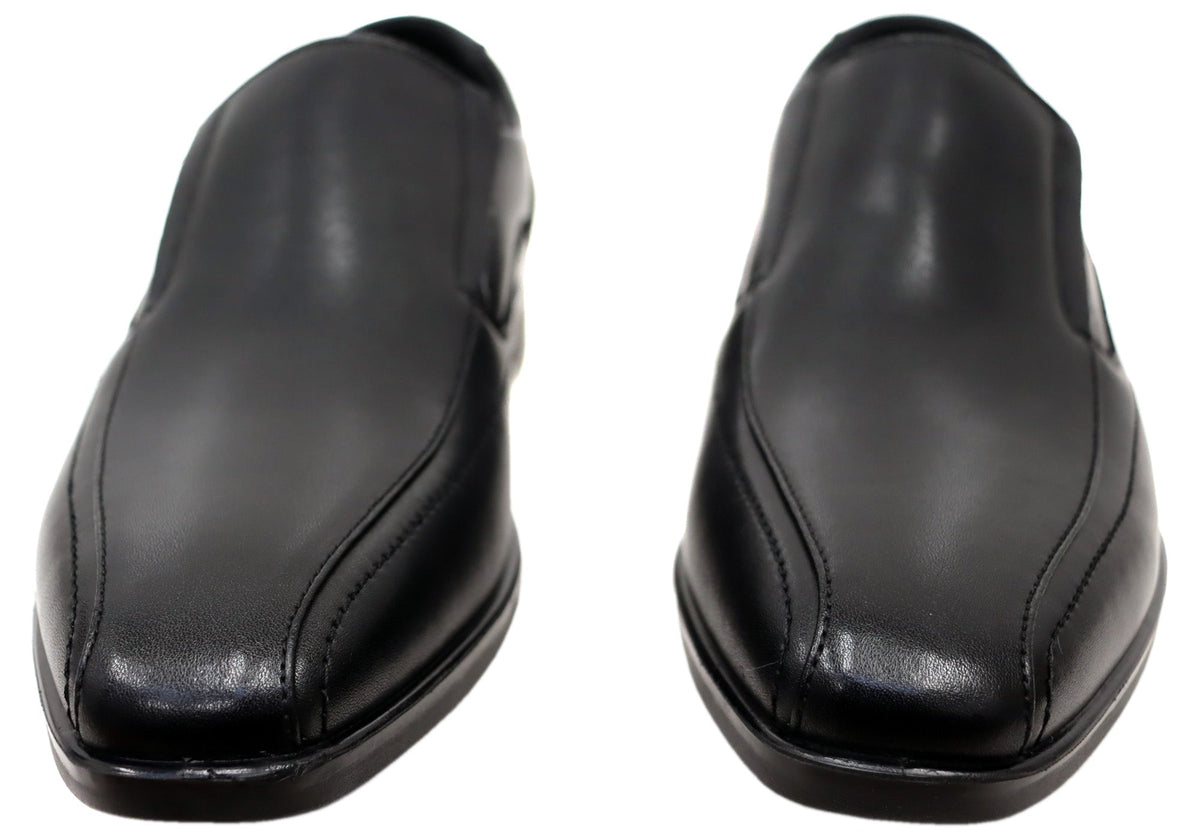 Mens Russell Leather Comfortable Slip On Dress Shoes