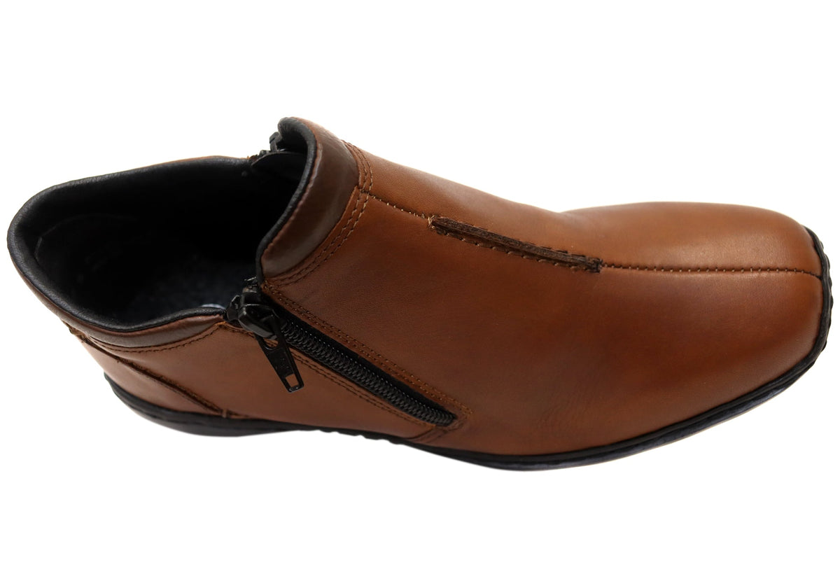 L3882 Womens Comfortable Leather Ankle Boots