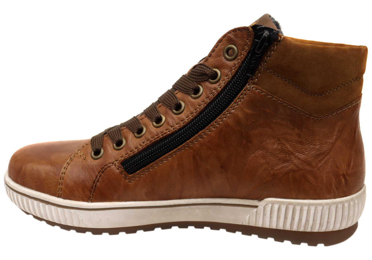 D0772 Womens Comfortable Leather Ankle Boots