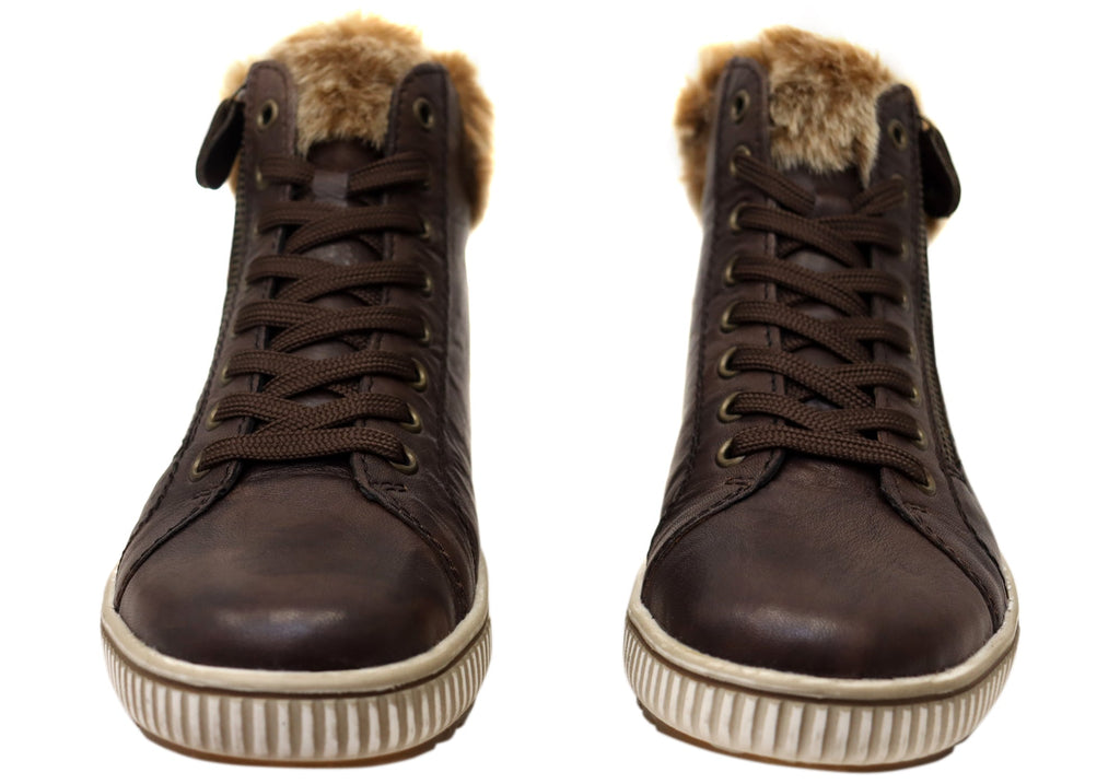 D0780-25 Womens Comfortable Leather Ankle Boots