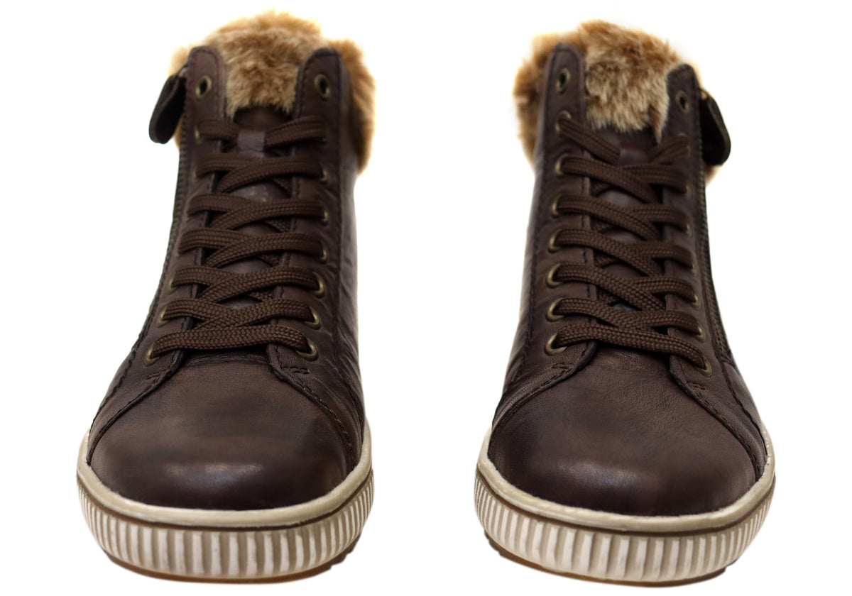 D0780-25 Womens Comfortable Leather Ankle Boots