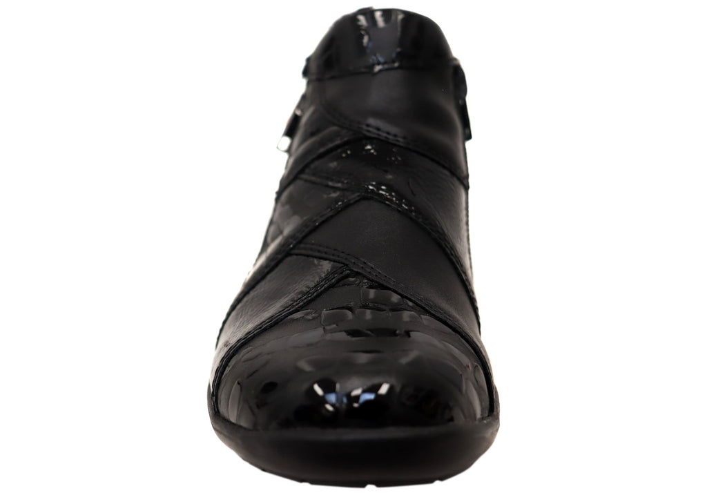 R7674 Womens Comfortable Leather Ankle Boots