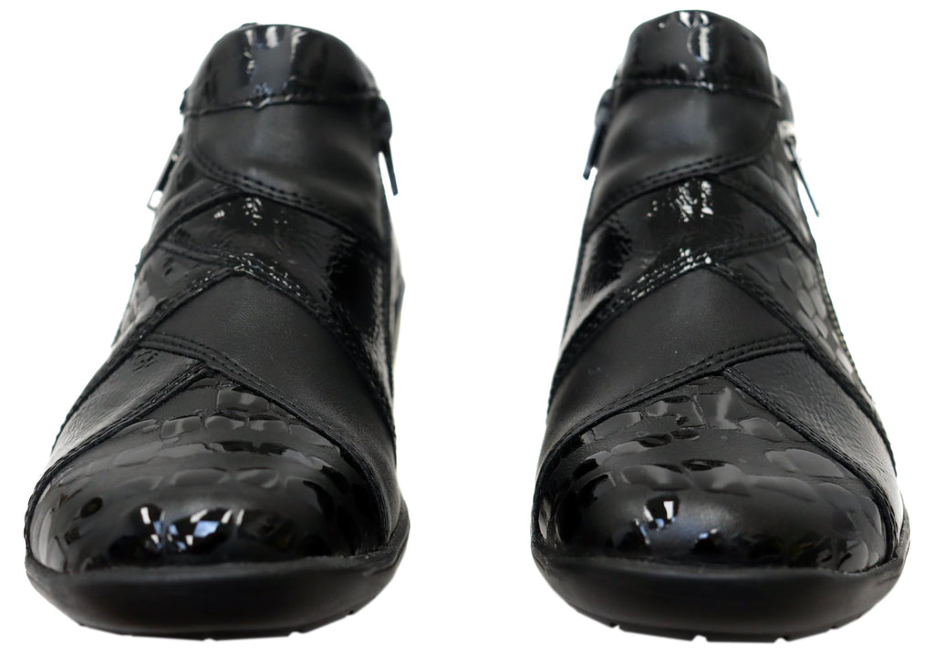 R7674 Womens Comfortable Leather Ankle Boots