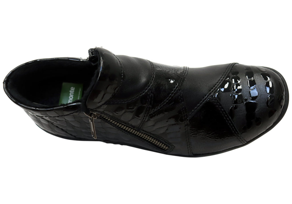 R7674 Womens Comfortable Leather Ankle Boots