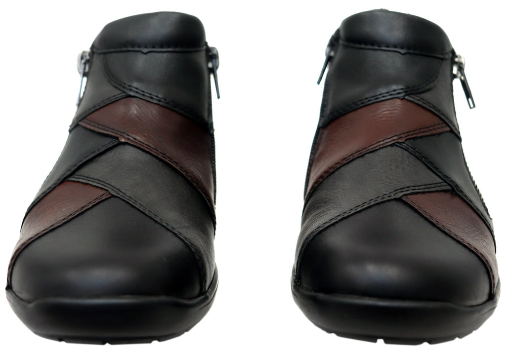 R7674 Womens Comfortable Leather Ankle Boots