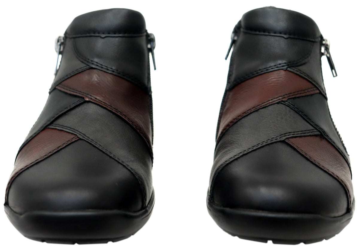 R7674 Womens Comfortable Leather Ankle Boots