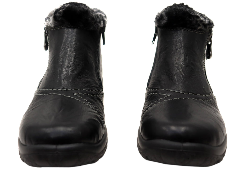L7172-00 Womens Comfortable Leather Ankle Boots