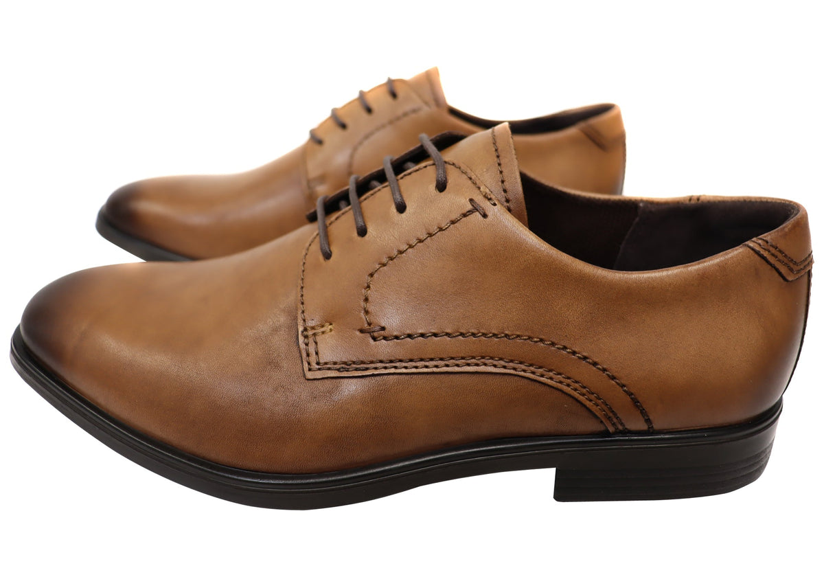 Mens Comfortable Leather Melbourne Lace Up Dress Shoes