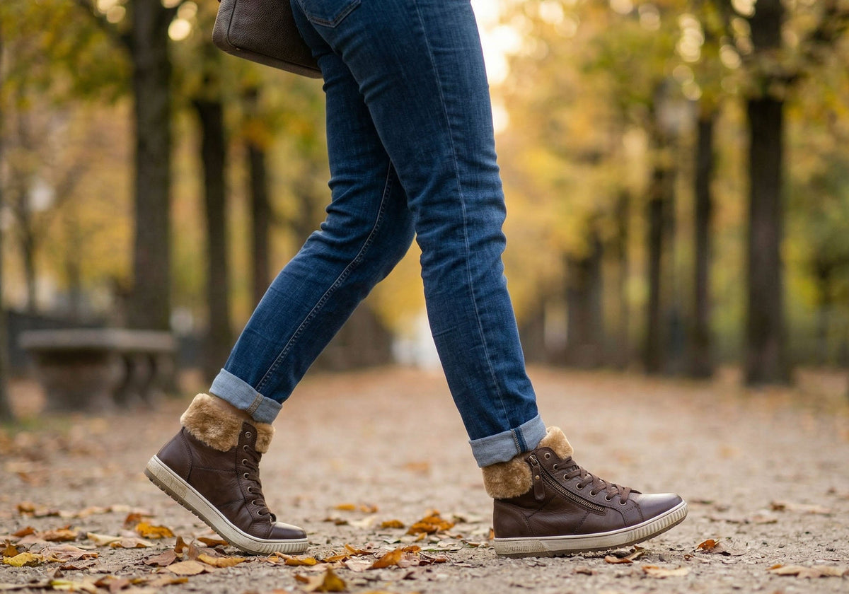 D0780-25 Womens Comfortable Leather Ankle Boots