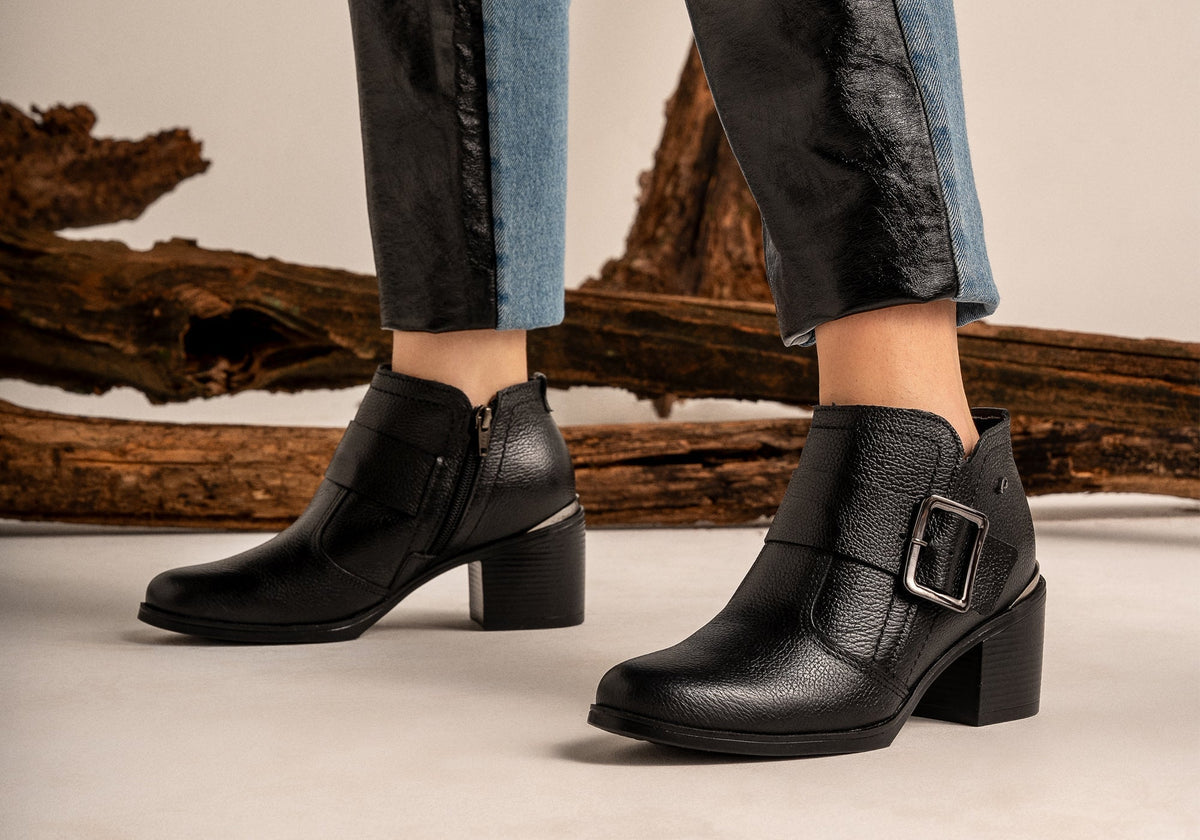 Macey Womens Comfortable Brazilian Leather Ankle Boots
